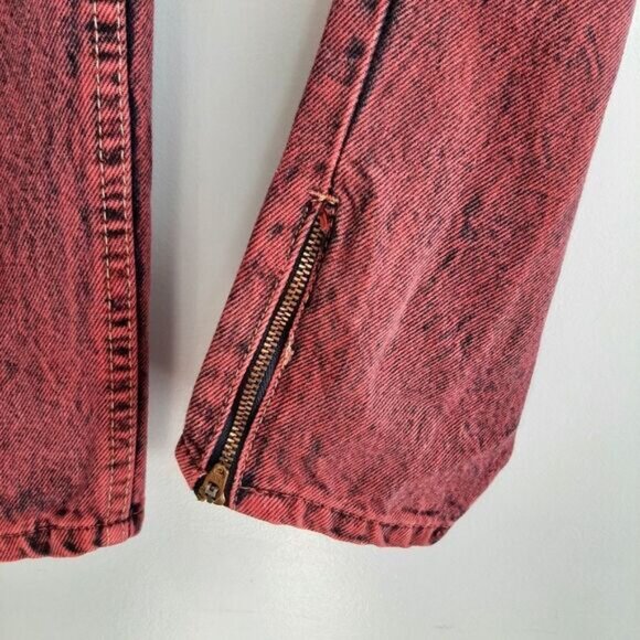 BELOW THE BELT Overdyed Acid Wash Jeans High Waisted Vintage Sz 10 - Picture 4 of 9